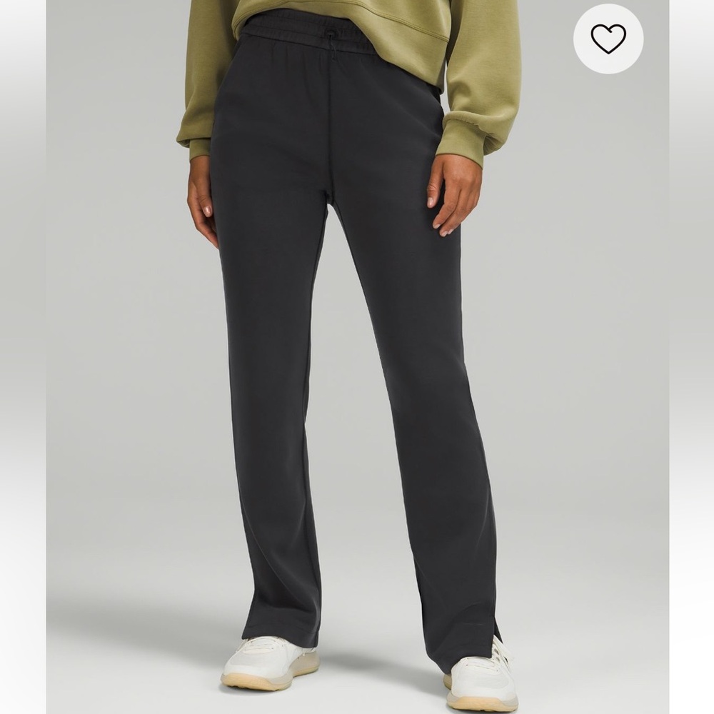 Brushed Softstreme split-hem high-rise pants